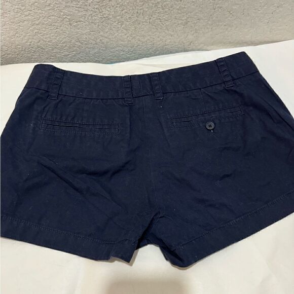 J. Crew Women's Navy Blue Chino Broken-In Cotton Shorts Size 4 GUC - Picture 5 of 7